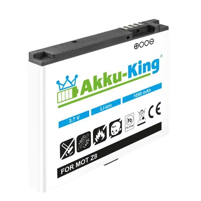 Produktbild von Akku-King 20104278, Akku, Motorola, Schwarz, Weiß, Lithium-Ion (Li-Ion), 1050 mAh, 3,7 V