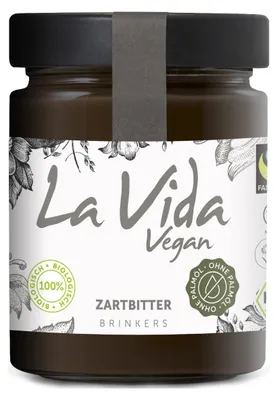 Zdjęcie produktu dla La Vida Vegan Organic Dark Chocolate Cream pyszna pasta do smarowania 270g