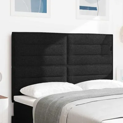 Produktbild von LED Kopfteil mit LED-Lichtleisten Schwarz 144 cm Stoff