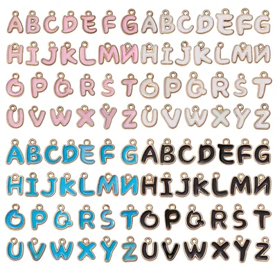 Image de Charms en forme de lettres de l'alphabet, supports pour bijoux et artisanat