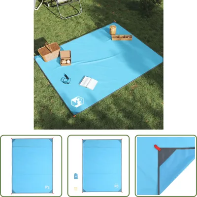Produktbild von The Living Store Picknickdecke mit Heringen Blau 205x155 cm