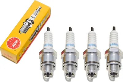 Produktbild von Zündkerzen Set NGK 4x BR8HSA Zündkerze entstört, 12,7mm Kurzgewinde Ø 14,0mm Hex 20,8mm, Elektrodenabstand 0,75mm, Wärmewert 8, 5539