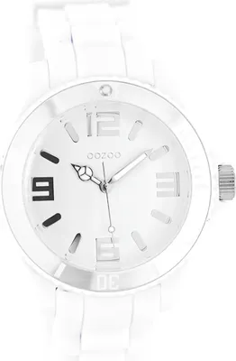 Produktbild von Oozoo Silikon Damen-Herren Uhr Analog Quarzuhr Armband weiß Vintage Series D2UOC4170A