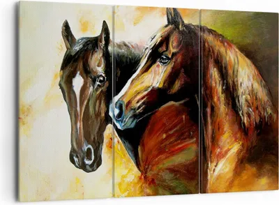 Produktbild von Bild auf Leinwand - Leinwandbild - Pferd Natur Tier - 165x110cm - Wand Bild - Wanddeko - Leinwanddruck - Bilder - Kunstdruck - Wanddekoration - Leinwand bilder - Wandkunst - CE165x110-3482