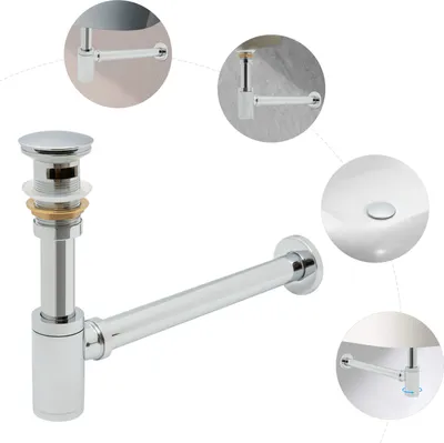 Produktbild von Waschbecken Abfluss, Ablassventil,  Pop Up Abfluss Armatur Waschbecken, Badezimmer Waschbecken Abfluss Abfluss