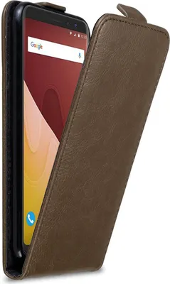Obrázek produktu pro Cadorabo pouzdro pro WIKO VIEW PRIME Protective Case in Brown Flip Case Kryt na mobilní telefon