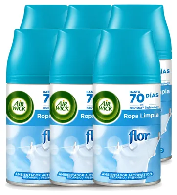 Obrázek produktu pro 6 kusů náplně do osvěžovače vzduchu Air Wick Freshmatic – vůně květin a svěžesti – 250 ml – výhodný balení