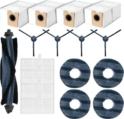 Produktbild von INF Zubehörpaket für Eufy Omni C20 Roboterstaubsauger – Hauptbürste, Filter, Wischtücher, Seitenbürsten, Staubbeutel – komplettes Reinigungsset