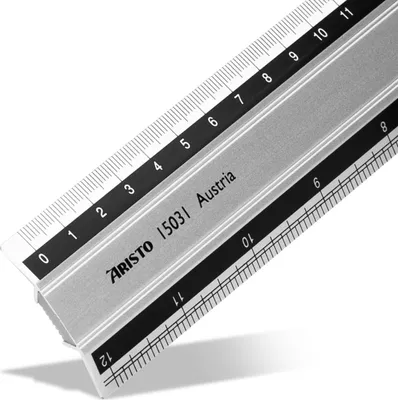 Produktbild von Aristo Alu-Lineal 30 cm mit Gummiauflage und mm-Teilung