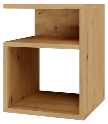 Produktbild von Nachttisch 30 x 30 x 40 cm Eiche Artisan mit 2 Fächern für Schlafzimmer und Büro