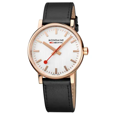 Produktbild von Mondaine Herren Uhr Classic Armbanduhr 40 mm MSE.40112.LB Leder