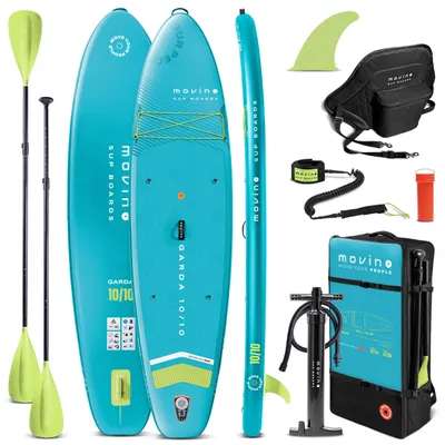 Image de Kit complet de paddleboard gonflable – planche de paddle gonflable de 330 cm, comprenant une pagaie, une pompe et un sac de transport