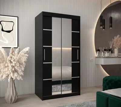 Obrázek produktu pro Skříň se zrcadly VIVIEN - šířka 100 cm, černá