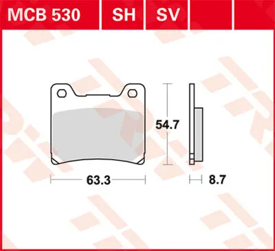 Obrázek produktu pro TRW Brzdová destička Trw Sinter Mcb 530 Sh