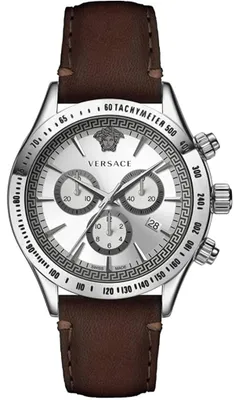 Produktbild von Versace Greek Chronograph Herrenuhr silber braun