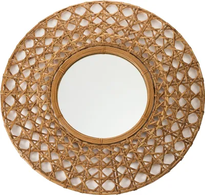 Immagine prodotto di Asianliving Fine Specchio da parete rotondo con cornice intrecciata a mano Tapnigi D70x6cm