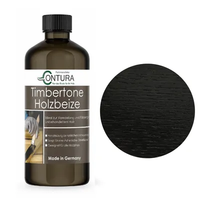 Produktbild von Contura Holzbeize 500ml Holzfarbe Tischler Positiv Beize Holz Farbe Wasserbeize Parkett - Schwarz - Ebenholz