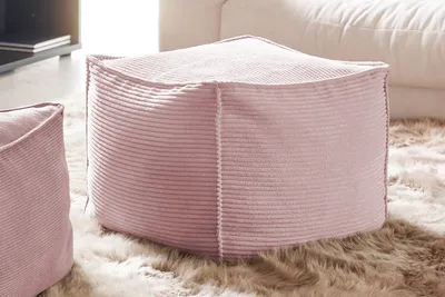 Produktbild von KAWOLA Hocker ALEA Cord rosa