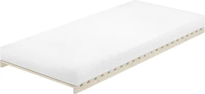 Produktbild von Niederflurbett metallfrei überlang 90x220 Lattenrost, Fichte unbehandelt V-60.97-09-220