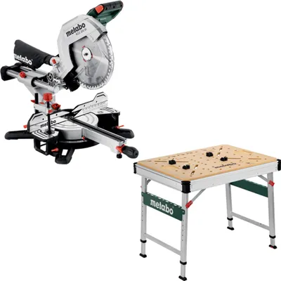 Produktbild von Metabo Kapp und Gehrungssäge KGS 305 M inkl. Multifunktionstisch Werkbank MWB100
