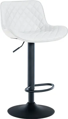 Produktbild von CLP Barhocker Minosa 360 drehbar mit Fußstütze weiß Material Kunstleder