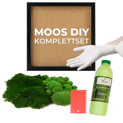 Produktbild von Moosbild DIY Set - Do It Yourself Wandbild (Schwarz 35x35 cm)