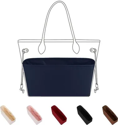 Produktbild von Leder Taschenorganizer, blauw, kleine Größe, für Damenhandtaschen