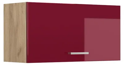 Zdjęcie produktu dla Szafka ścienna Vicco R-Line Czerwony połysk/Dąb goldkraft 80 cm Płaski, Model 63087
