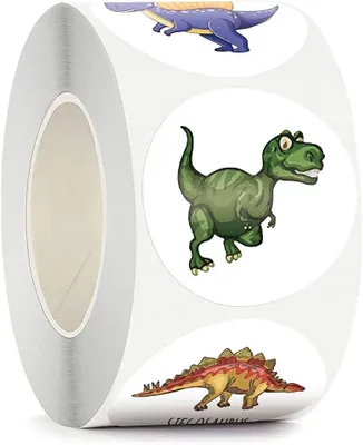 Obrázok produktu pre Sada samolepiek s dinosaurom, 500 kusov, 6 farebných vzorov, pre deti, na scrapbook
