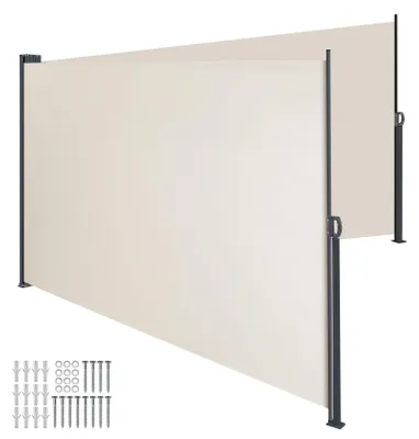 Produktbild von tectake® Doppel-Seitenmarkise 200 x 600 cm ausziehbar, mit Aufrollmechanismus