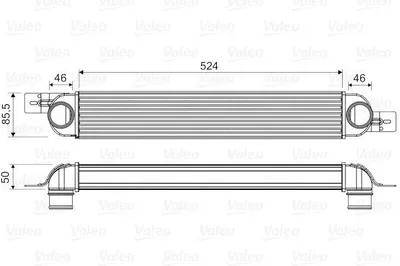 Produktbild von VALEO 818661 Ladeluftkühler LLK für OPEL Meriva A (X03) Turbo Intercooler