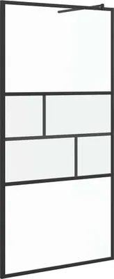 Immagine prodotto di vidaXL Schermo doccia walk-in nero 80 x 195 x 0,5 cm vetro e alluminio