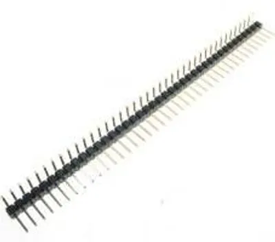Obrázok produktu pre Konektory GOLDPIN 1x40 – 2,54, uhlové, asymetrické – 5 ks