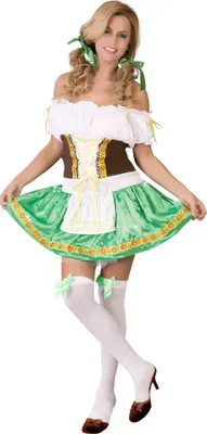 Produktbild von Tiroler Frau Kleid grün Gr. M - L, Größe:L