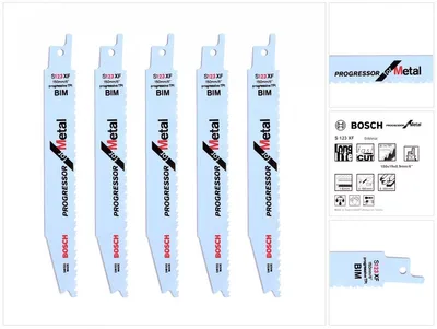 Obrázek produktu pro Bosch 2 608 654 402, Nůž pro ocasovou pilu, Trubka, Profil, Silný plech, Bimetalový, Modrá, 8 - 14, 1,8 mm