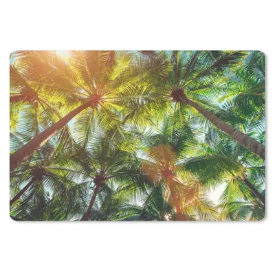 Produktbild von MuchoWow® Schreibtischunterlage Blätter - Palme - Sonne 60x40 cm - XXL Mauspad - Großes Mauspad