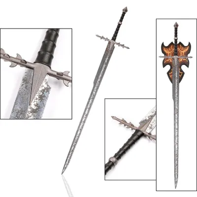 Produktbild von Ringgeist Schwert inspiriert aus Der Herr der Ringe, Edelstahl-Klinge, 134 cm, mit Wandhalterung – Dekoschwert JT6242