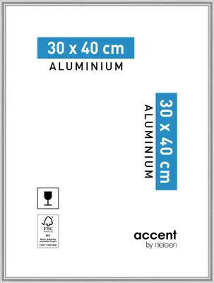 Produktbild von Nielsen Bilderrahmen Accent 52423 Aluminium 30x40cm silber glanz