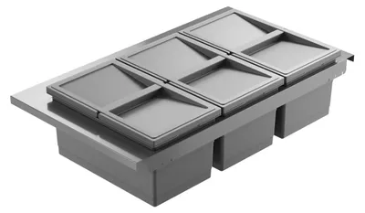 Obrázek produktu pro Hailo Odpadkový koš Separato M 900 3-komorový 17/17/17 L tmavě šedý