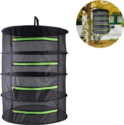 Produktbild von Mesh Layer Hanging Herb Trockengestell Trockennetz mit Reißverschlüssen