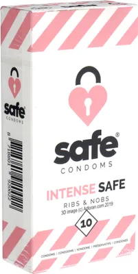 Produktbild von SAFE - Kondome Intense Safe Ribs & Nobs (10 Stück)