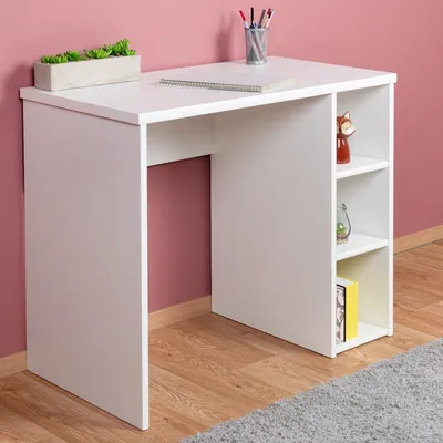 Produktbild von Kinderzimmer - Schreibtisch Benjamin 35, Farbe: Weiß - 75 x 91 x 50 cm (H x B x T)