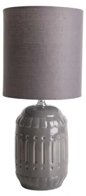 Zdjęcie produktu dla Lampa stołowa, ceramika tekstylna, szary, wys. 30 cm