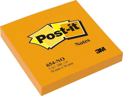 Produktbild von Samolepiaci bloček Post-it 76x76 oranžový 6 x 100 lístkov