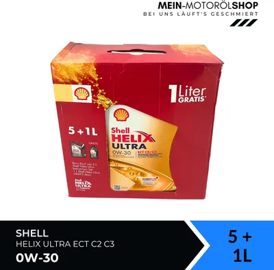 Produktbild von Shell Helix Ultra ECT C2 C3 0W-30 5 Liter + 1 Liter GRATIS