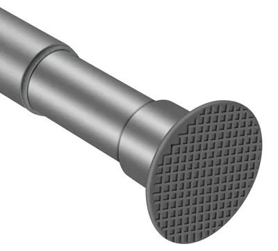 Image de Barre de douche - Tige de tension inoxydable et antidérapante - Adaptée aux salles de bain, aux placards, aux fenêtres et aux cloisons de séparation - Gris, 71,1 - 132,1 cm