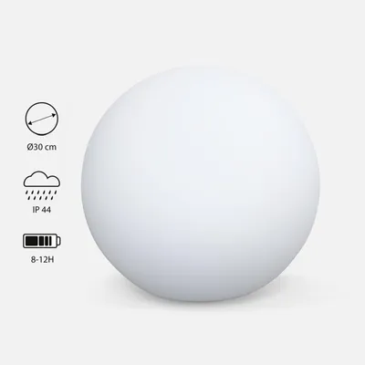 Immagine prodotto di Lampada a sfera LED luce bianca con batteria ricaricabile