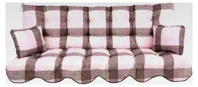 Produktbild von Auflage für Hollywoodschaukel 180x50 cm mit Sitzpolster, Rückenlehne, 2 Seitenkissen und Befestigungsschnüren