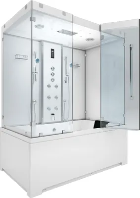 Produktbild von Kombination Badewanne Dusche K80-WS-TH-C-EA Duschtempel 180x100 cm OHNE Zusatzoption