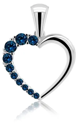Immagine prodotto di Romantico ciondolo in argento con zirconi blu scuro PT42WB